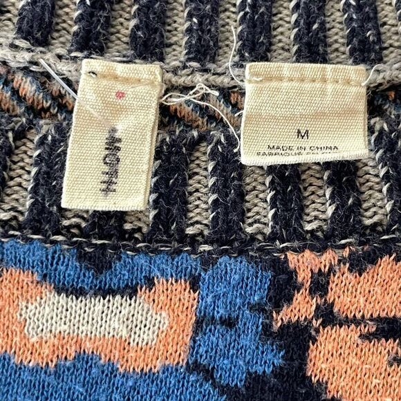 Moth Multicolor Cabine Kaleidoscope Long Sleeve Sweater Size M - Picture 4 of 8